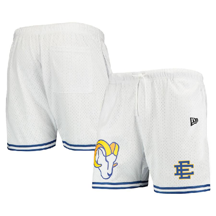 Men's Los Angeles Rams Pro White/Blue Shorts